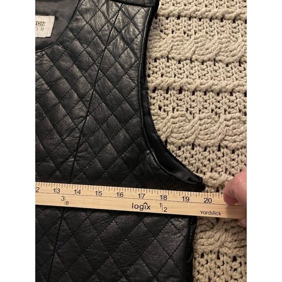 Hamilton Manor Quilted Leather Vest MEN'S SZ  L‎ ZIPPER FRONT - Picture 11 of 13